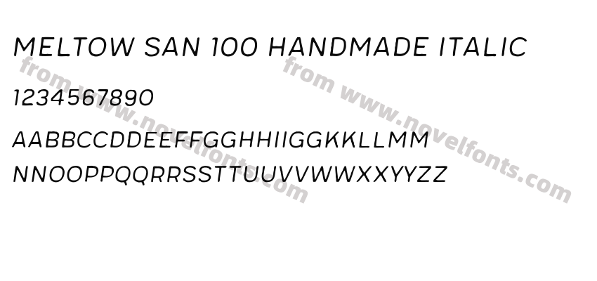 Meltow San 100 Handmade ItalicPreview