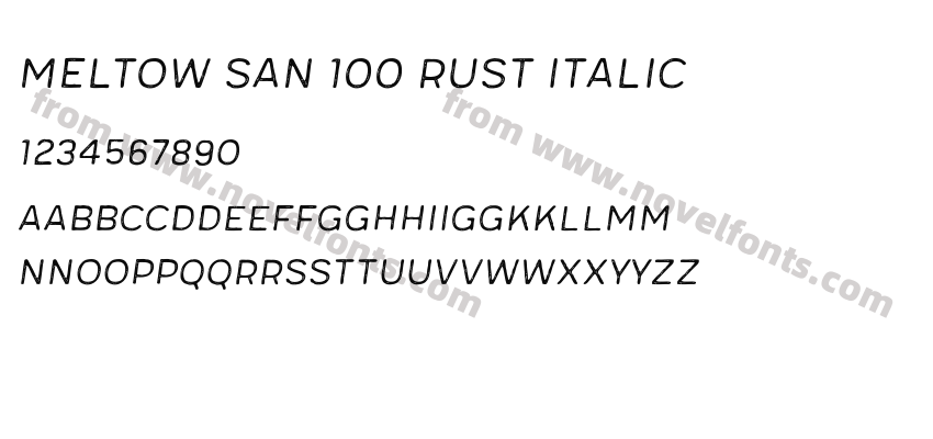 Meltow San 100 Rust ItalicPreview