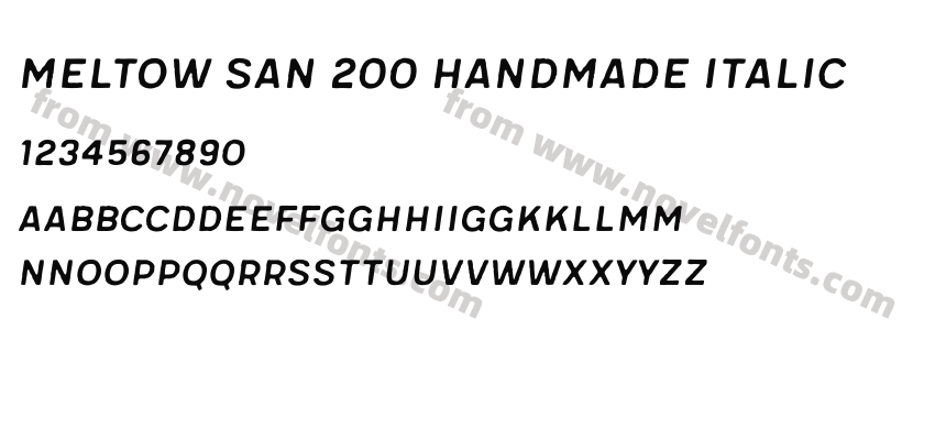 Meltow San 200 Handmade ItalicPreview