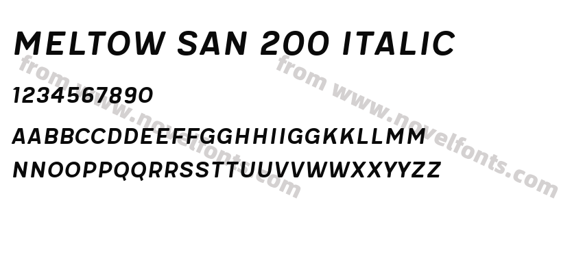 Meltow San 200 ItalicPreview