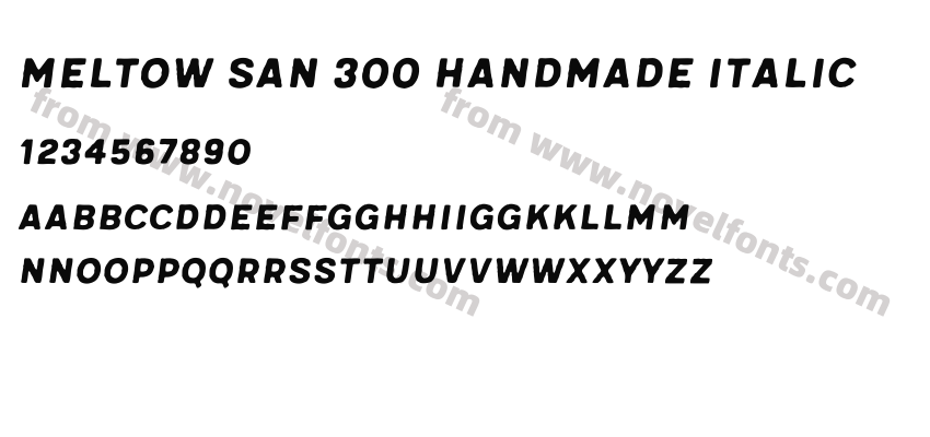 Meltow San 300 Handmade ItalicPreview