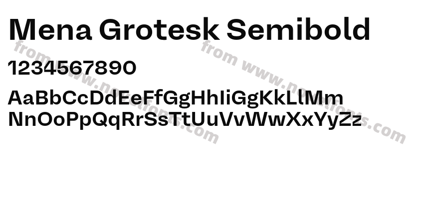 Mena Grotesk SemiboldPreview
