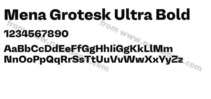 Mena Grotesk Ultra BoldPreview