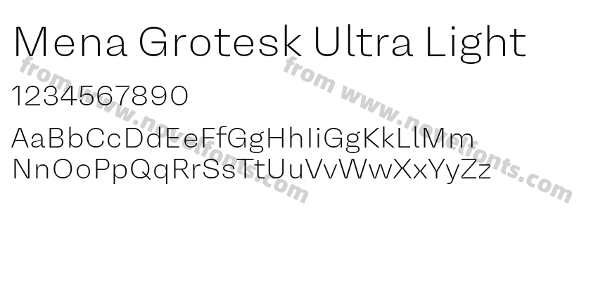 Mena Grotesk Ultra LightPreview