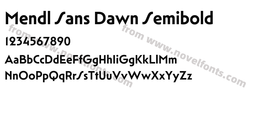 Mendl Sans Dawn SemiboldPreview