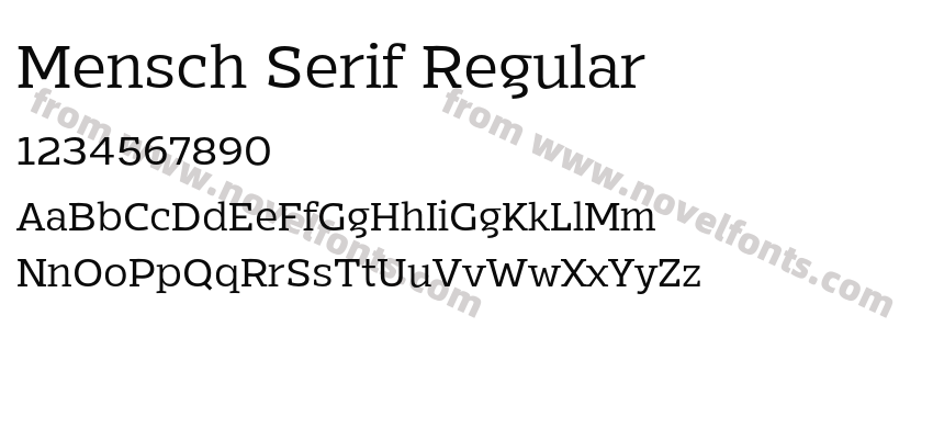 Mensch Serif RegularPreview