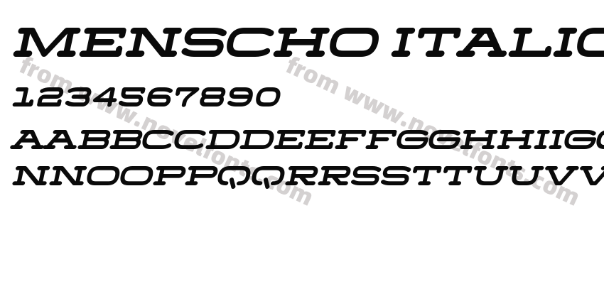 Menscho ItalicPreview