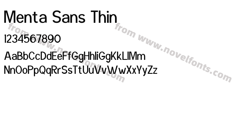 Menta Sans ThinPreview