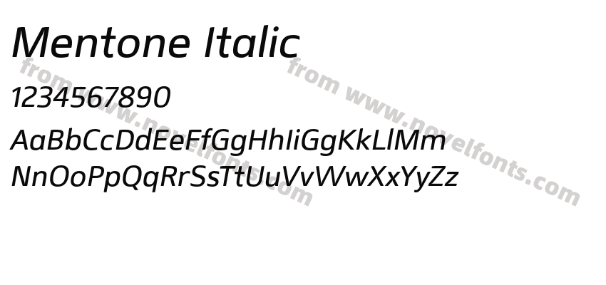 Mentone ItalicPreview