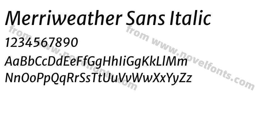 Merriweather Sans ItalicPreview
