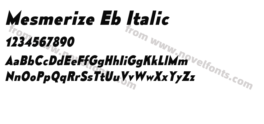 Mesmerize Eb ItalicPreview