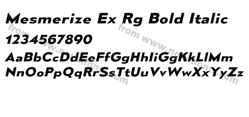 Mesmerize Ex Rg Bold ItalicPreview