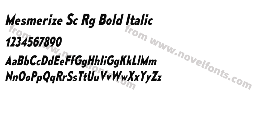 Mesmerize Sc Rg Bold ItalicPreview