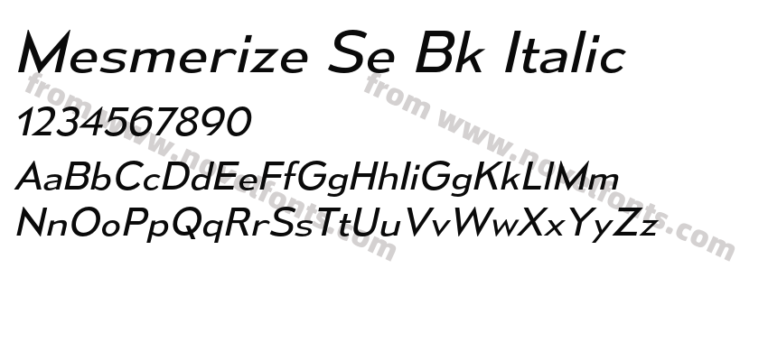 Mesmerize Se Bk ItalicPreview