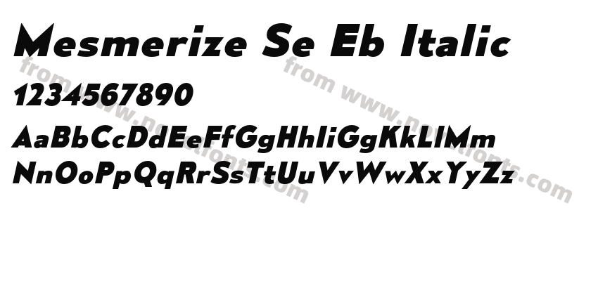 Mesmerize Se Eb ItalicPreview
