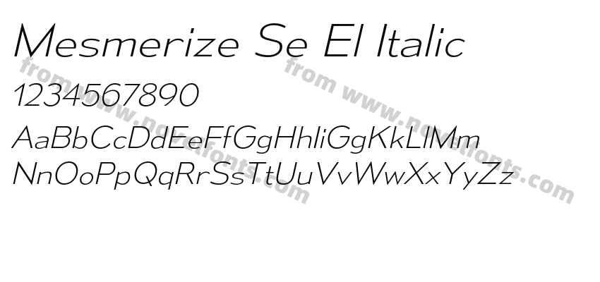 Mesmerize Se El ItalicPreview