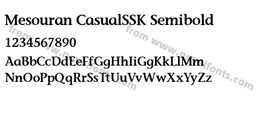 Mesouran CasualSSK SemiboldPreview