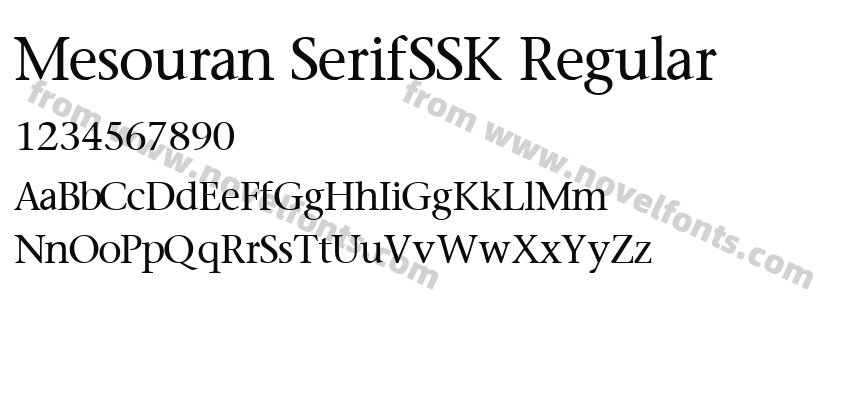 Mesouran SerifSSK RegularPreview