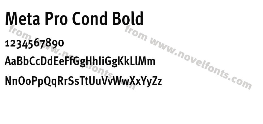 Meta Pro Cond BoldPreview