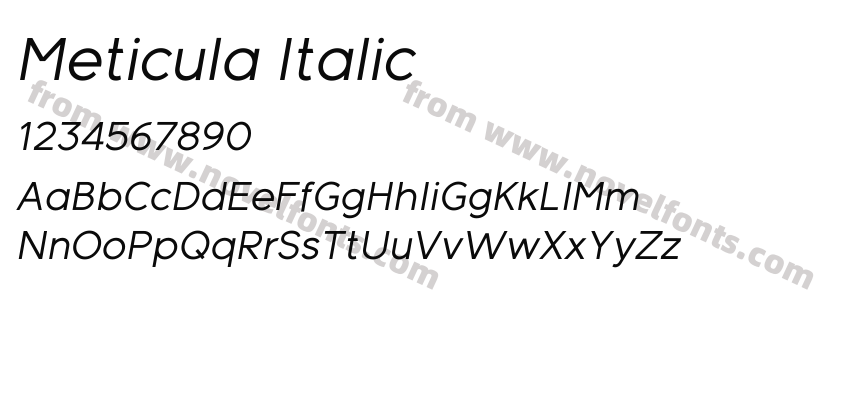 Meticula ItalicPreview