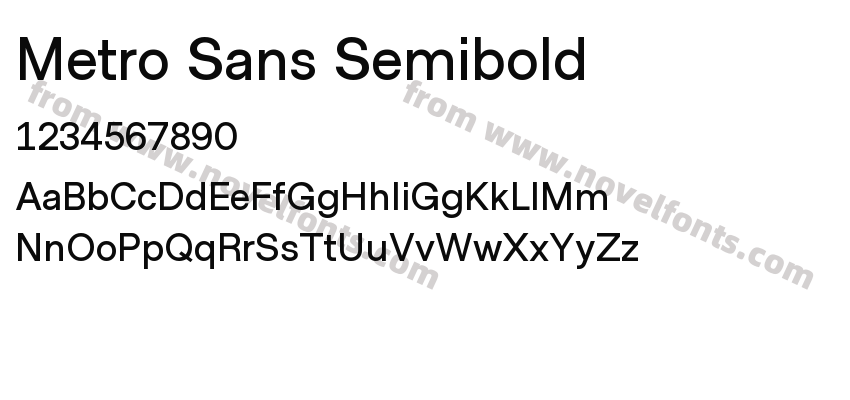 Metro Sans SemiboldPreview