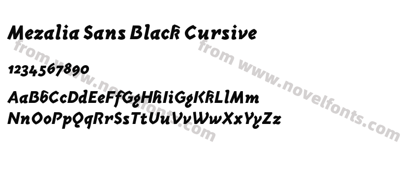 Mezalia Sans Black CursivePreview