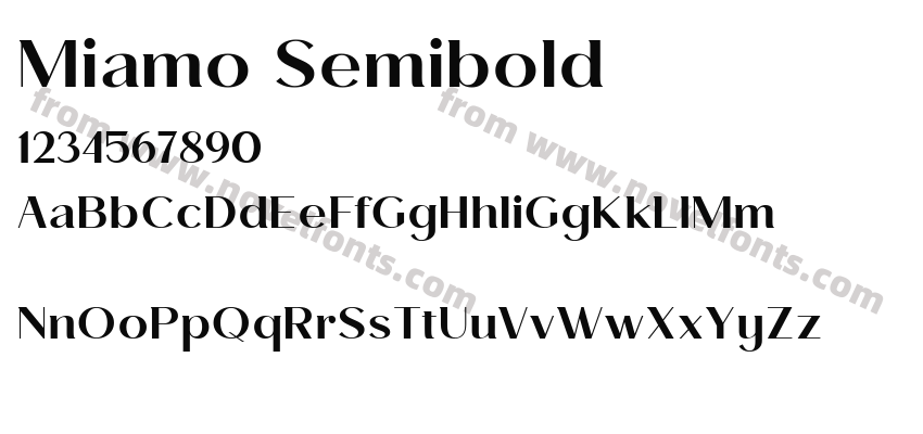 Miamo SemiboldPreview