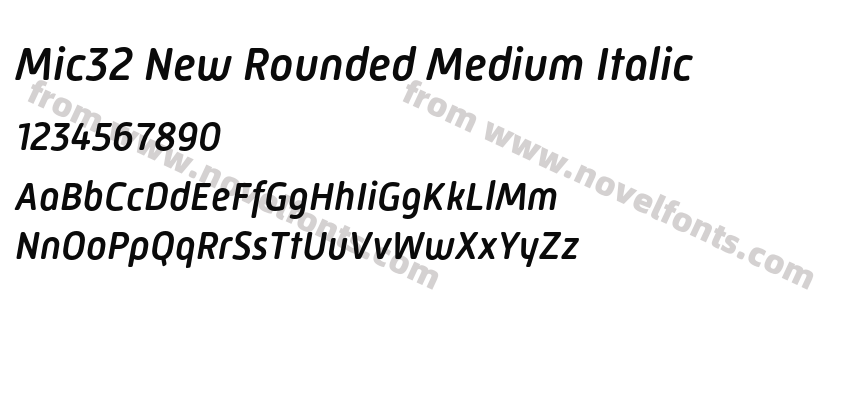 Mic32 New Rounded Medium ItalicPreview