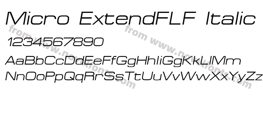 Micro ExtendFLF ItalicPreview
