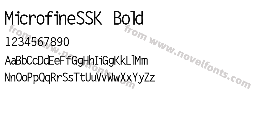 MicrofineSSK BoldPreview