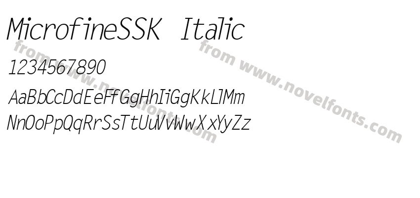 MicrofineSSK ItalicPreview