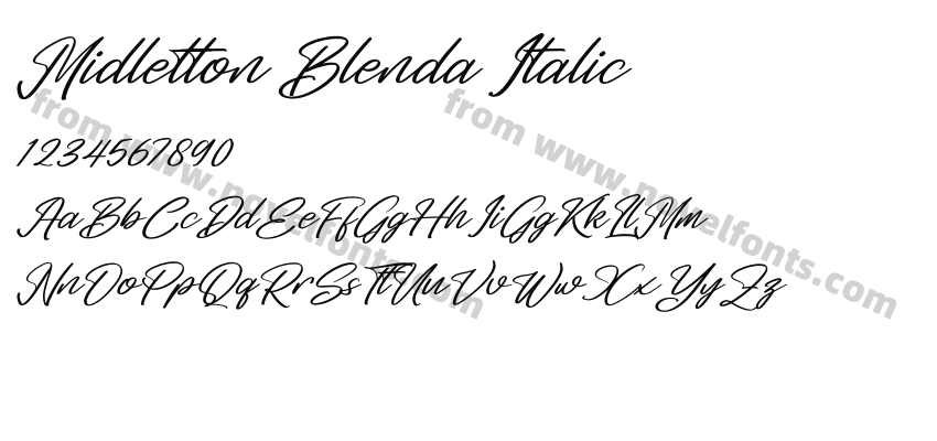 Midletton Blenda ItalicPreview
