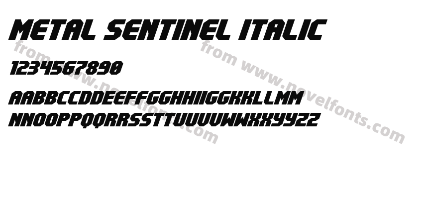 Metal Sentinel ItalicPreview