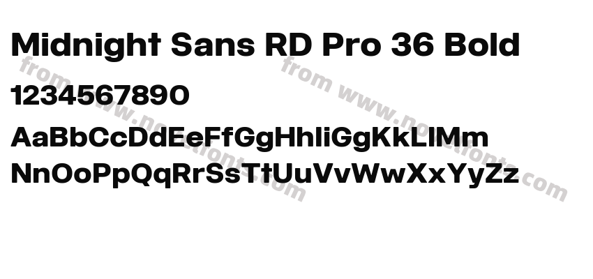 Midnight Sans RD Pro 36 BoldPreview