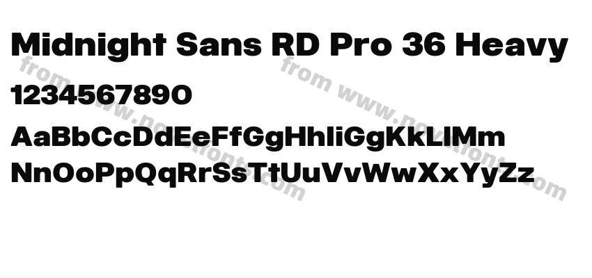 Midnight Sans RD Pro 36 HeavyPreview
