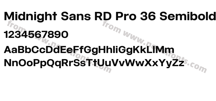 Midnight Sans RD Pro 36 SemiboldPreview