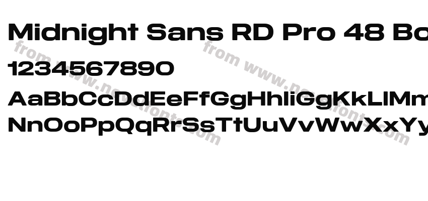 Midnight Sans RD Pro 48 BoldPreview