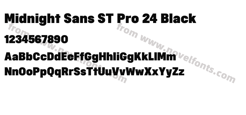 Midnight Sans ST Pro 24 BlackPreview