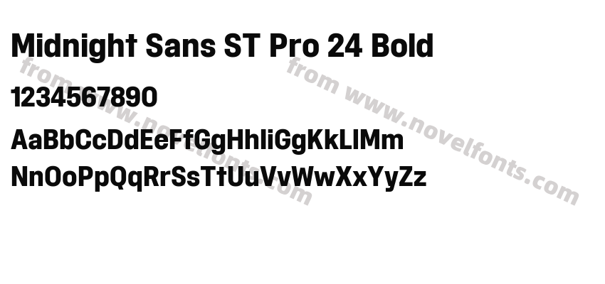 Midnight Sans ST Pro 24 BoldPreview