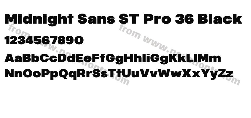 Midnight Sans ST Pro 36 BlackPreview