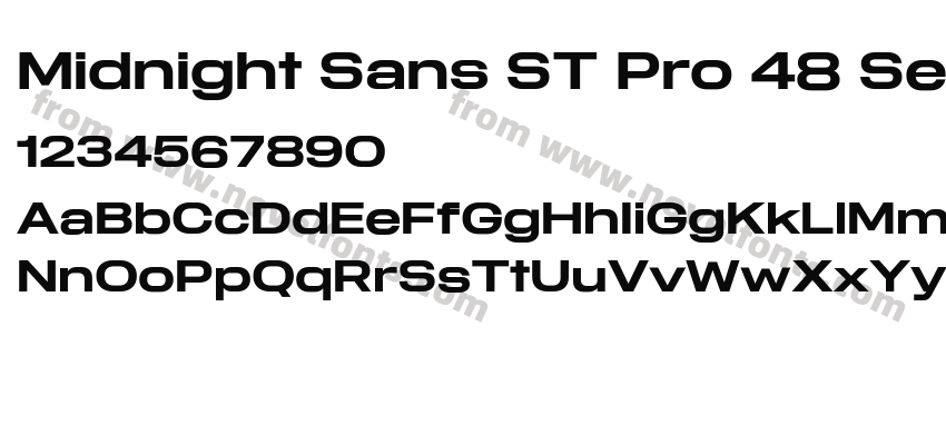 Midnight Sans ST Pro 48 SemiboldPreview