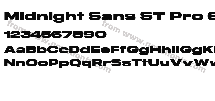 Midnight Sans ST Pro 60 BlackPreview