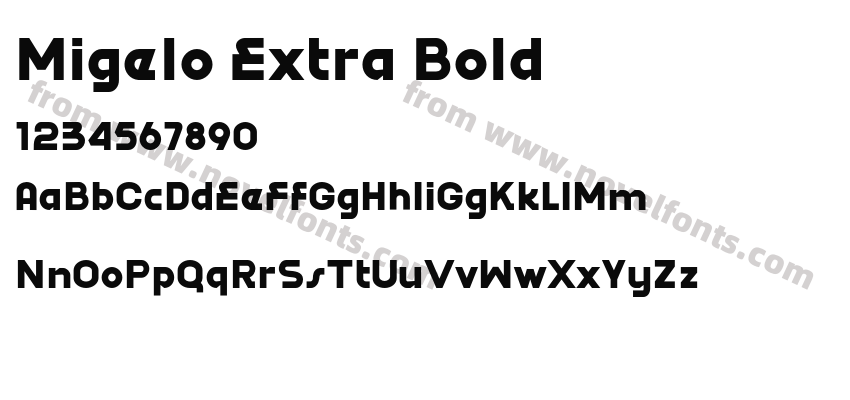 Migelo Extra BoldPreview