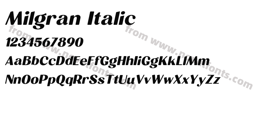 Milgran ItalicPreview