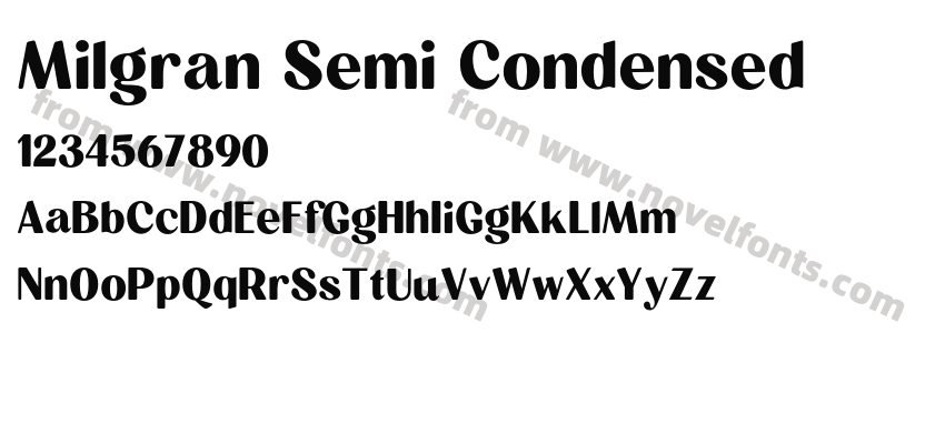 Milgran Semi CondensedPreview
