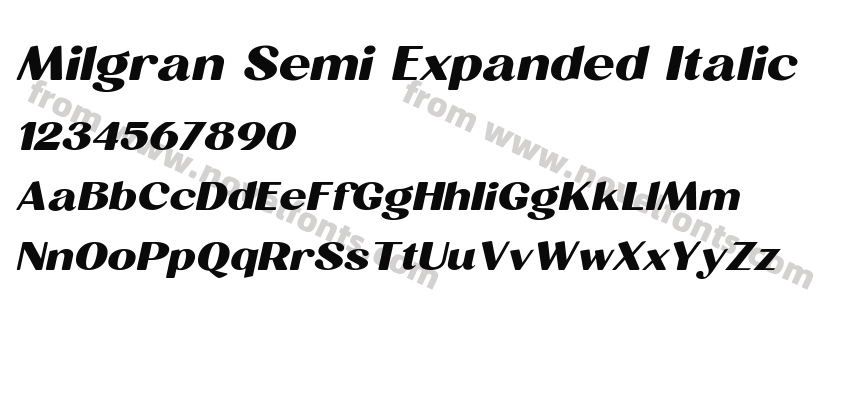 Milgran Semi Expanded ItalicPreview