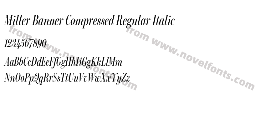 Miller Banner Compressed Regular ItalicPreview