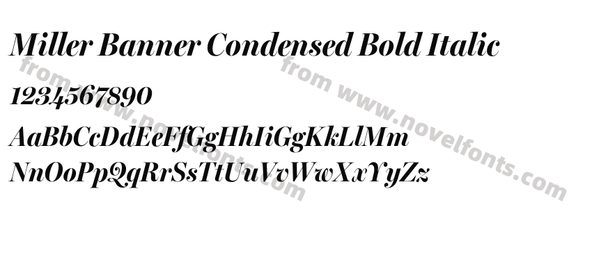 Miller Banner Condensed Bold ItalicPreview