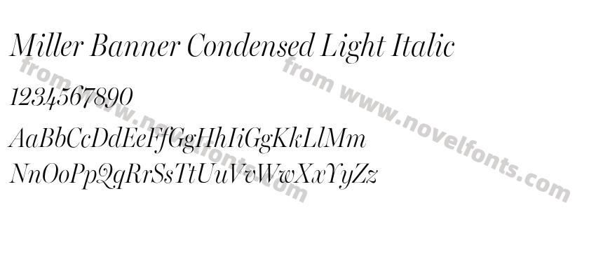 Miller Banner Condensed Light ItalicPreview