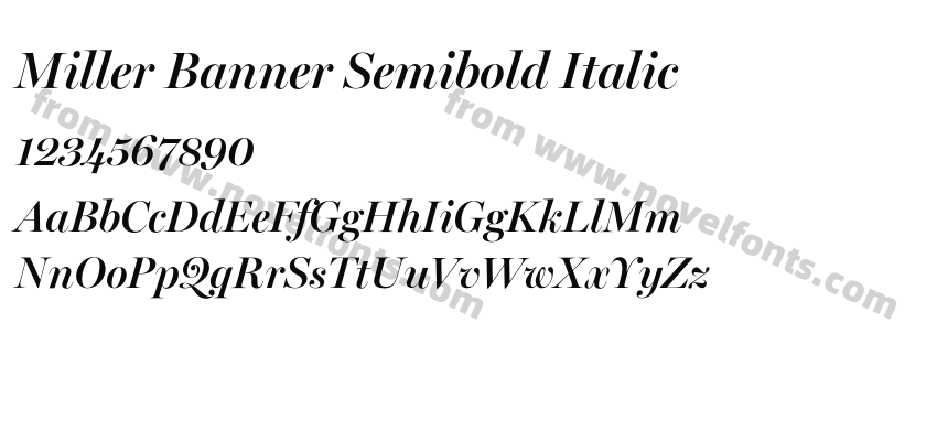 Miller Banner Semibold ItalicPreview